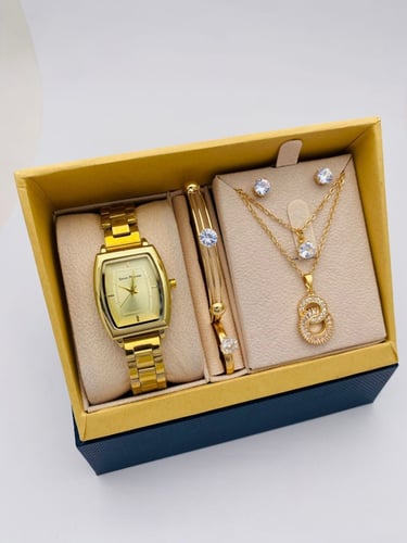 طقم ساعة نسائية ومجموعة سلاسل ماركة فندر بلو 2026...