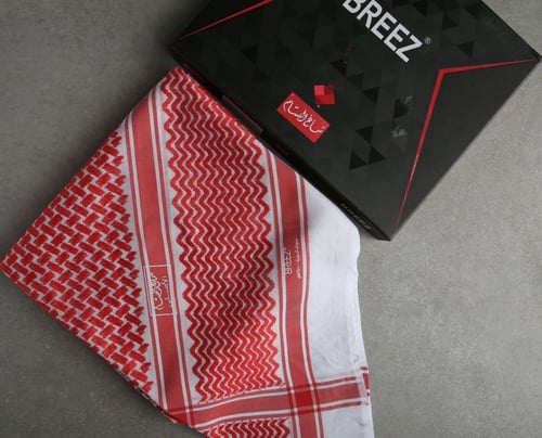 شماغ البسام بريز فاشن احمر دم الغزال F115