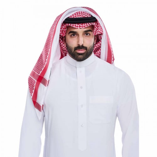 شماغ بروجيه رجالي احمر لون خاص لوفز LOFS