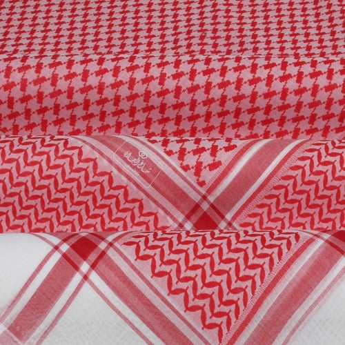 شماغ العجلان البلاتيني رجالي أحمر مميز