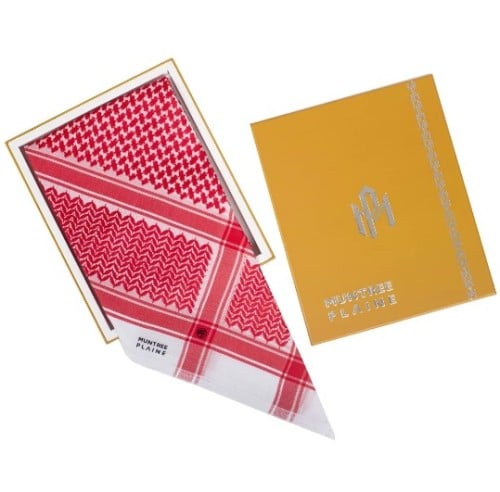 شماغ مونتري بلاين MUNTREE PLAINE احمر غامق