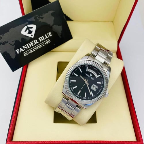 ساعة ماركة فندربلو رجالي استيل تاريخ و يوم