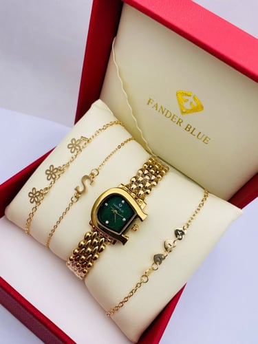 طقم ساعة نسائي وسوارة ماركة فندربلو 2026