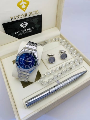 طقم ساعة وقلم وكبك وسبحة فاندر بلو 2026