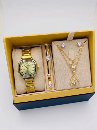 طقم ساعة نسائية ومجموعة سلاسل ماركة فندر بلو 2026...