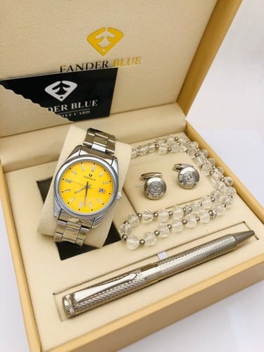 طقم ساعة وقلم وكبك وسبحة فاندر بلو 2026 - 2