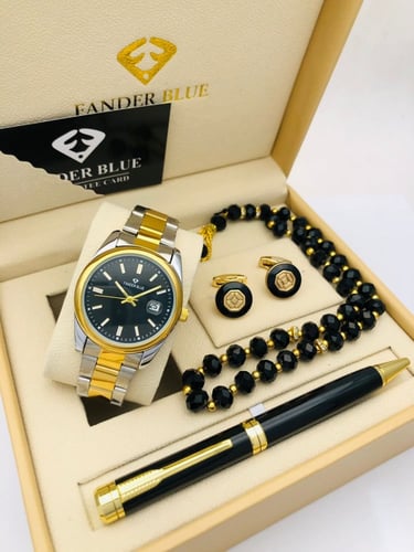 طقم ساعة وقلم وكبك وسبحة فاندر بلو 2026 - 2