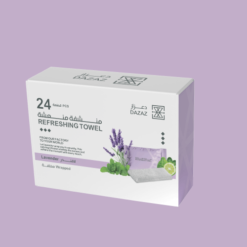 بوكس منشفة منعشة برائحة الافندر 24 حبة