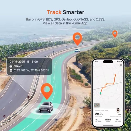 داش كام شاومي A800SE-4K 70mai أمامية + خلفية