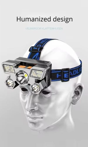 مصباح LED فائق السطوع 4 أوضاع إضاءة ، قابل لاعادة...