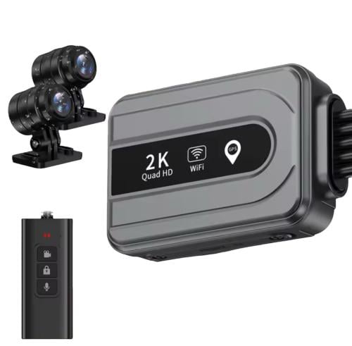 كاميرا ثنائية للدراجة النارية WiFi / 2K - DVR