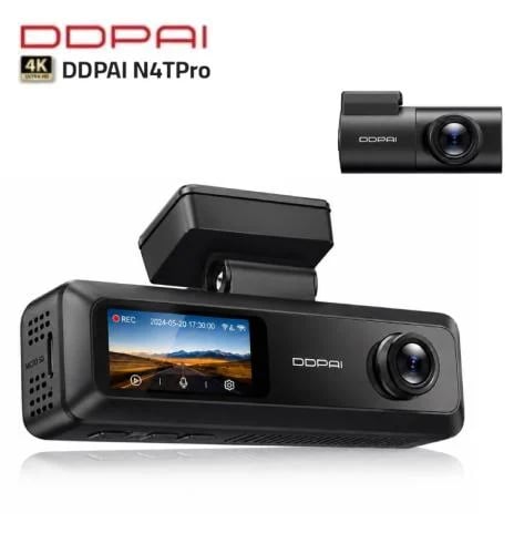 داش كام DDPAI N4TPro - 4K أمامية ، خلفية ، داخلية