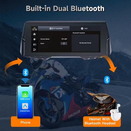 كاميرا ثنائية للدراجة النارية مع شاشة نظام أندرويد...