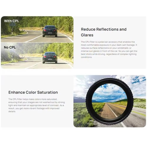 عدسة تقليل الانعكاسات والتوهج داش كام شاومي A500 ,...