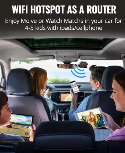 داش كام 4G-‏JC371 أمامية ، داخلية ، خلفية ، بث مبا...