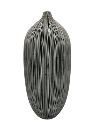 مزهرية بولي ريزن مخطط وسط 40 سم