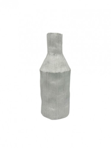 مزهرية ابيض مطفي 22سم