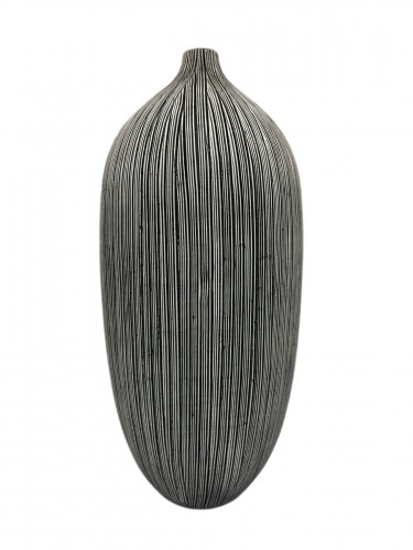 مزهرية بولي ريزن مخطط وسط 40 سم