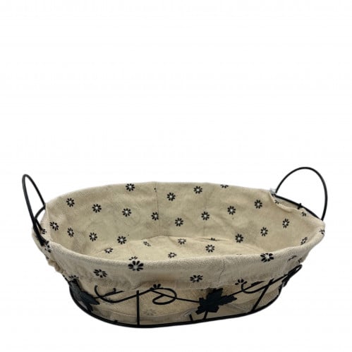 طبق حديد مبطن بيضوي وسط