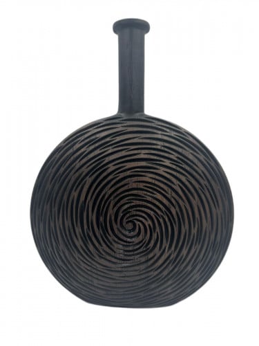 مزهرية بولي ريزن دائري اسود