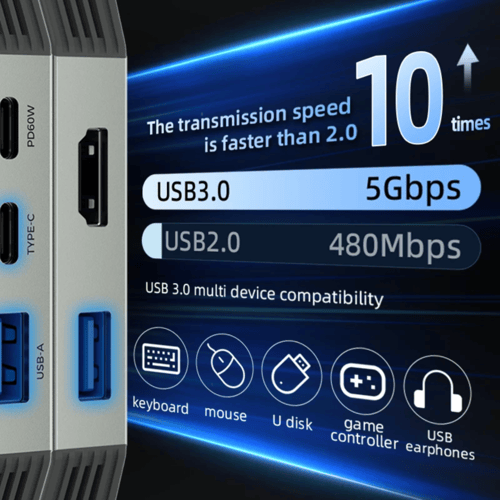 وصلة PIVA DS6 Pro محول 6 في 1