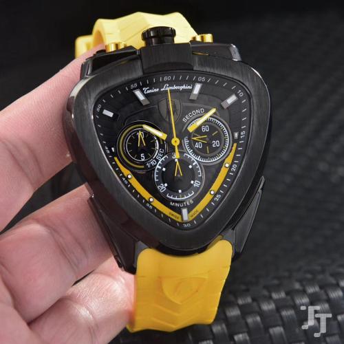 ساعه لمبرقيني Lamborghini باللون الاصفر سبورت طبق...