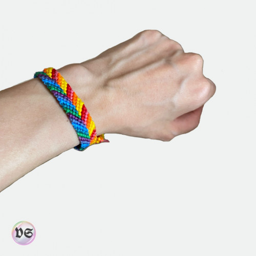 Split rainbow bracelet