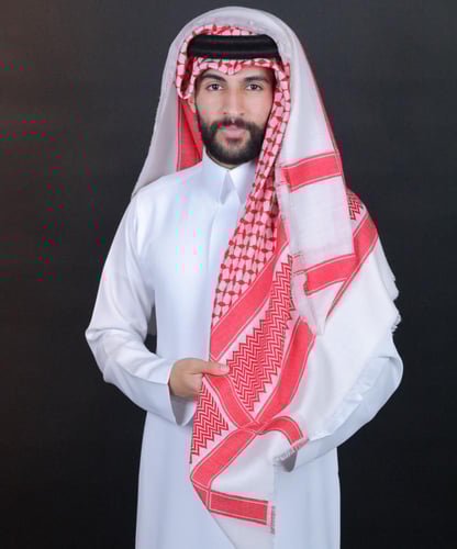 شال نقشة شماغ سوبر ترمة يدوي