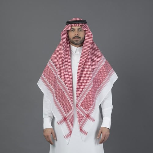 شماغ البسام وطني ختم اسود