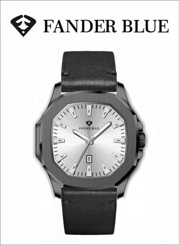 ساعة فندر بلو جلد