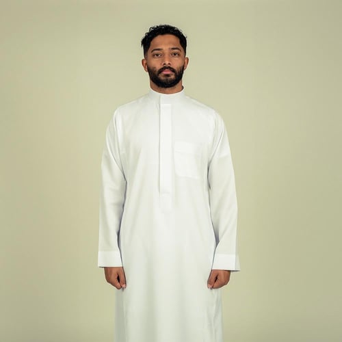 ثوب الأصيل سيجنتشر رجالي: سحاب (ساده) كريمي