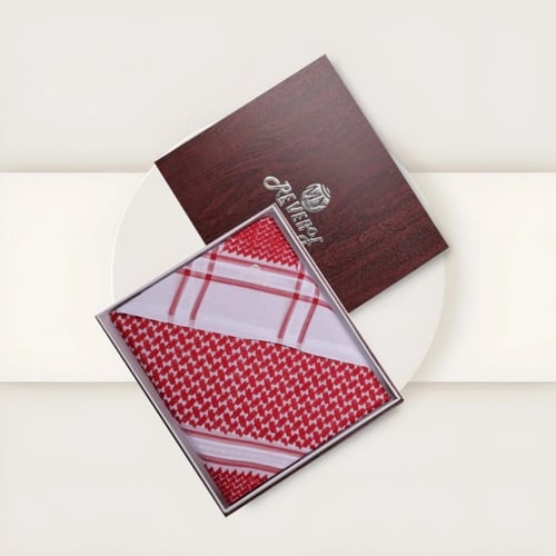 شماغ REVERY خطوط حمراء موديل 2024