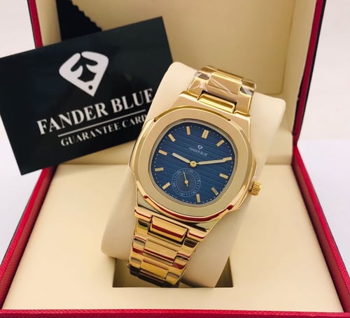 ساعة رجالية فندر بلو استيل