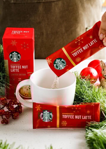 اظرف ستاربكس توفي نت لاتيه (ظرف واحد ) Toffee Nut...