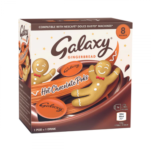 Galaxy Hot Chocolate Capsules Gingerbread - 8 Cups...