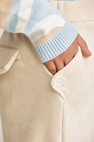 بنطلون كوردروي بخصر مطاطي