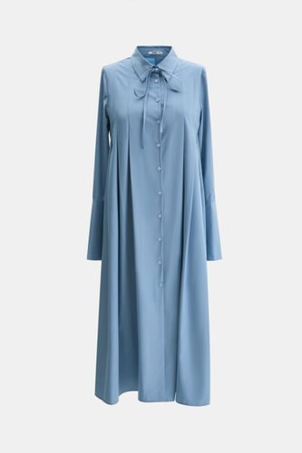 فستان قميص مزين بكسرات