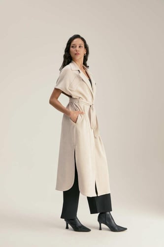 جاكيت شامواة بأكمام قصيرة