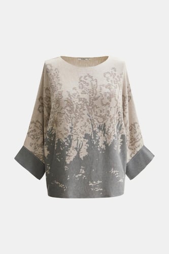بلوزة فضفاضة مزينة بنقوش