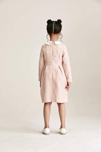 فستان تويد بكسرات