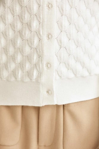 كارديغان محبوك بفيونكة مخمل