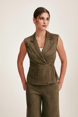 جاكيت شامواة بلا أكمام