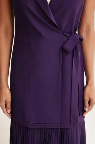 فستان جاكيت بكسرات