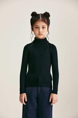 بلوزة أساسية بياقة عالية