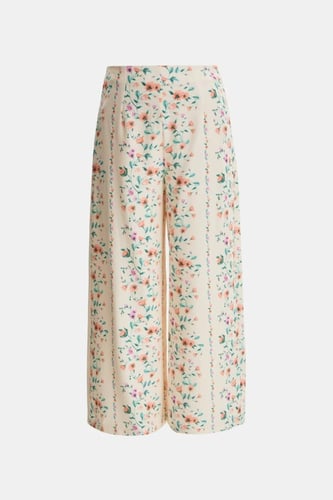 بنطلون مورد بأرجل واسعة