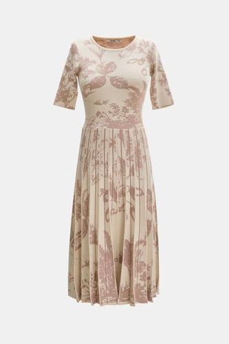 فستان تويد بأكتاف بحزام