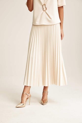 تنورة بليسيه بخصر مطاطي