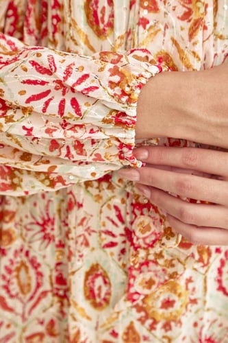 فستان مورد مزين بالترتر