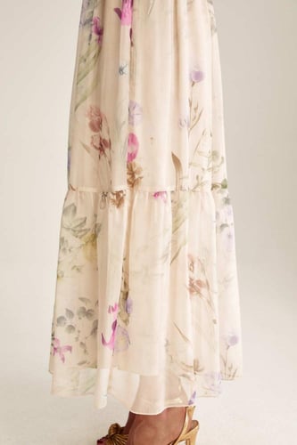 فستان مورد بخصر مطاطي