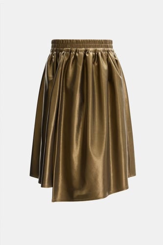 تنورة لامعة بنمط لف